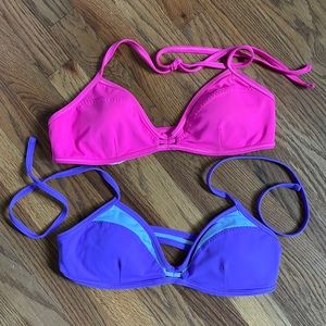 Lululemon Sports Bras! RARE style. 1 pink and 1 purple. A/B Cup Light support